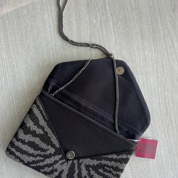 Zebra Pattern Beaded Clutch - Picture 2 of 3